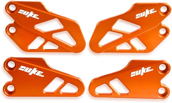 4pcs Fussrasten Set Fussrasten Cnc Aluminum Halter Fur Per Ktm Duke 125 250 390 2017 2018 2019 Orange Amazon De Auto