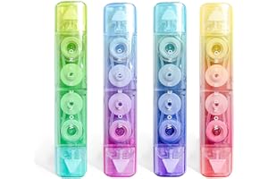 PANDENNER 2 in 1 White Out Correction Tape and Double Sided Tape Roller, Cute Quick Dry Japan White Out,with Permanent Double Sided Adhesive Tape Roller Runner,for School Home Office Supplies