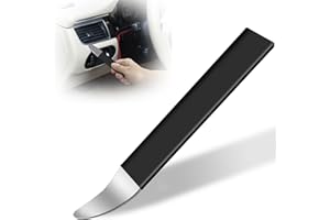 DWH 4140 Pry Tool Car Trim Removal Tool Kit, Metal Cars Panel Removal Tools Pocket Pry Bar, Auto Door Audio Dash Panel Popper Trim Puller, Black