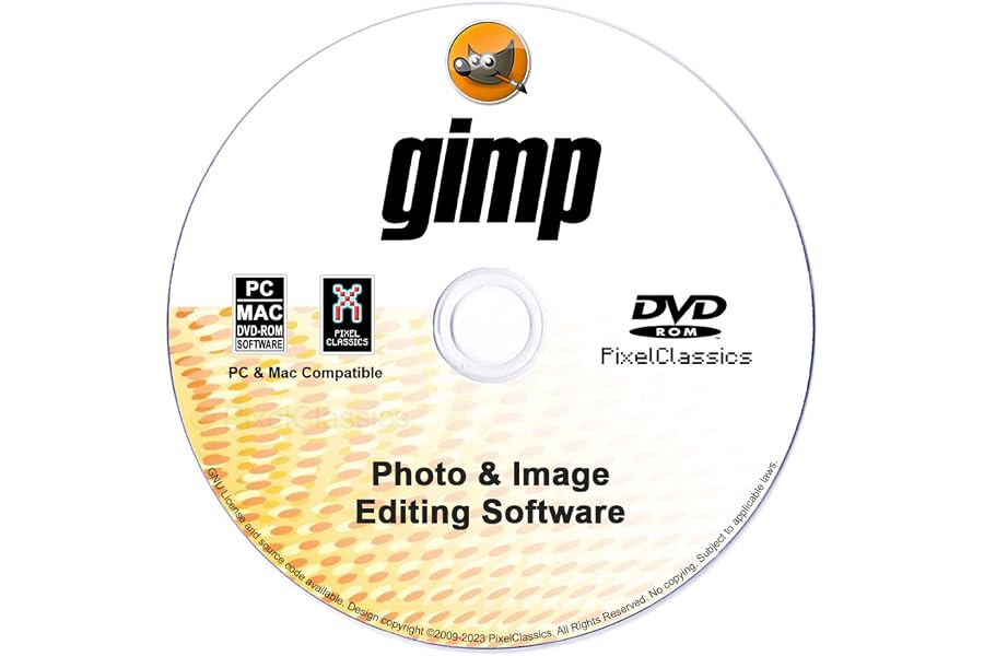 GIMP Photo Editor 2025 Premium Professional Image Editing Software CD Compatible with Windows 11 10 8.1 8 7 Vista XP 32 & 64-