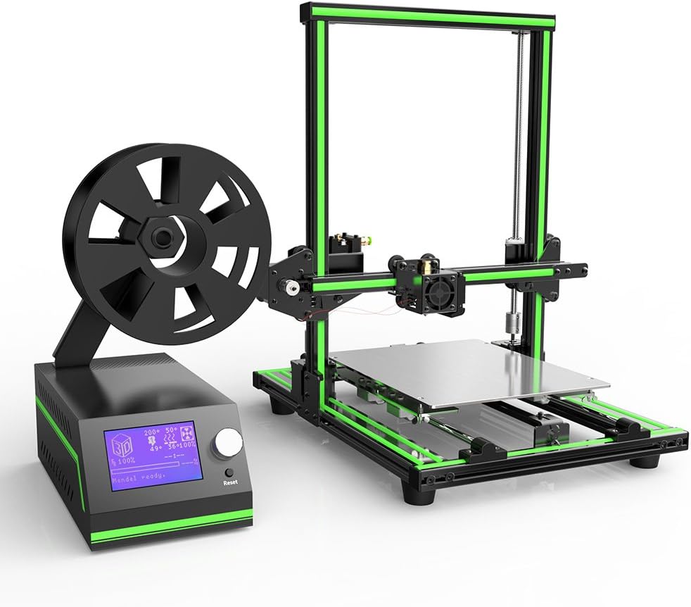 MZEDE High Performance ANET E10 Destop 3D Printer, Pre-assembly, Desktop 3D Printer, Print PLA, ABS Filament, Aluminium Alloy Material, Super Stable Structure, Printing Size: 220 * 270 * 300 mm.