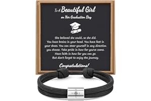 JoycuFF 𝗚𝗿𝗮𝗱𝘂𝗮𝘁𝗶𝗼𝗻 𝗚𝗶𝗳𝘁𝘀 𝗳𝗼𝗿 𝗛𝗲𝗿, College Graduation Gifts Adjustable Compass Bracelets for Bestie, Classmates, Daughter, Sister, Granddaughter