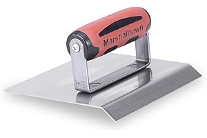 MARSHALLTOWN The Premier Line 483CH 6-Inch x 6-Inch Stainless Steel Chamfer Edger-DuraSoft Handle; 3/4-Inch Lip