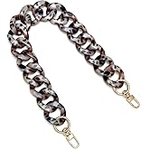 AUMEY Leopard Print Resin Chain Purse Strap, Decorative Bag Handle Replacement