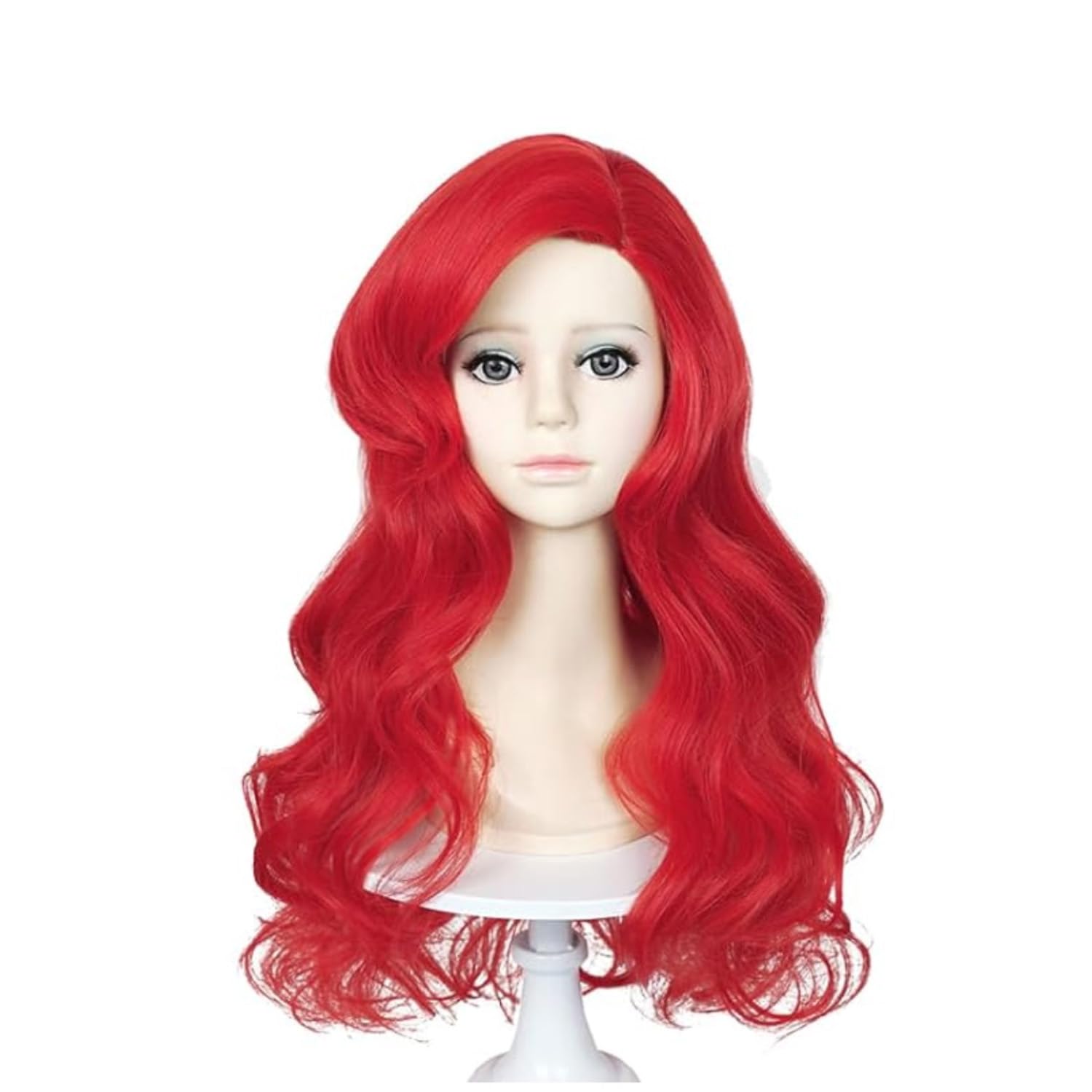 Photo 1 of Max Beauty Red Mermaid Wigs Long Curly Daily Wig Hair Heat Resistant Synthetic Fiber for Halloween for Cosplay for Christmas (+ Hairpin)