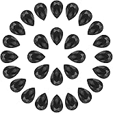 MECCANIXITY 50Pcs 10 x 14 mm Teardrop Rhinestones Acrylic Pointed Back Rhinestone Beads Gems for Jewelry Making Costume Crystal Embellishments Crafts, Black