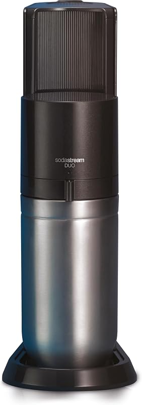 Duo – Gasatore per realizzare acqua frizzante e bevande, nero
