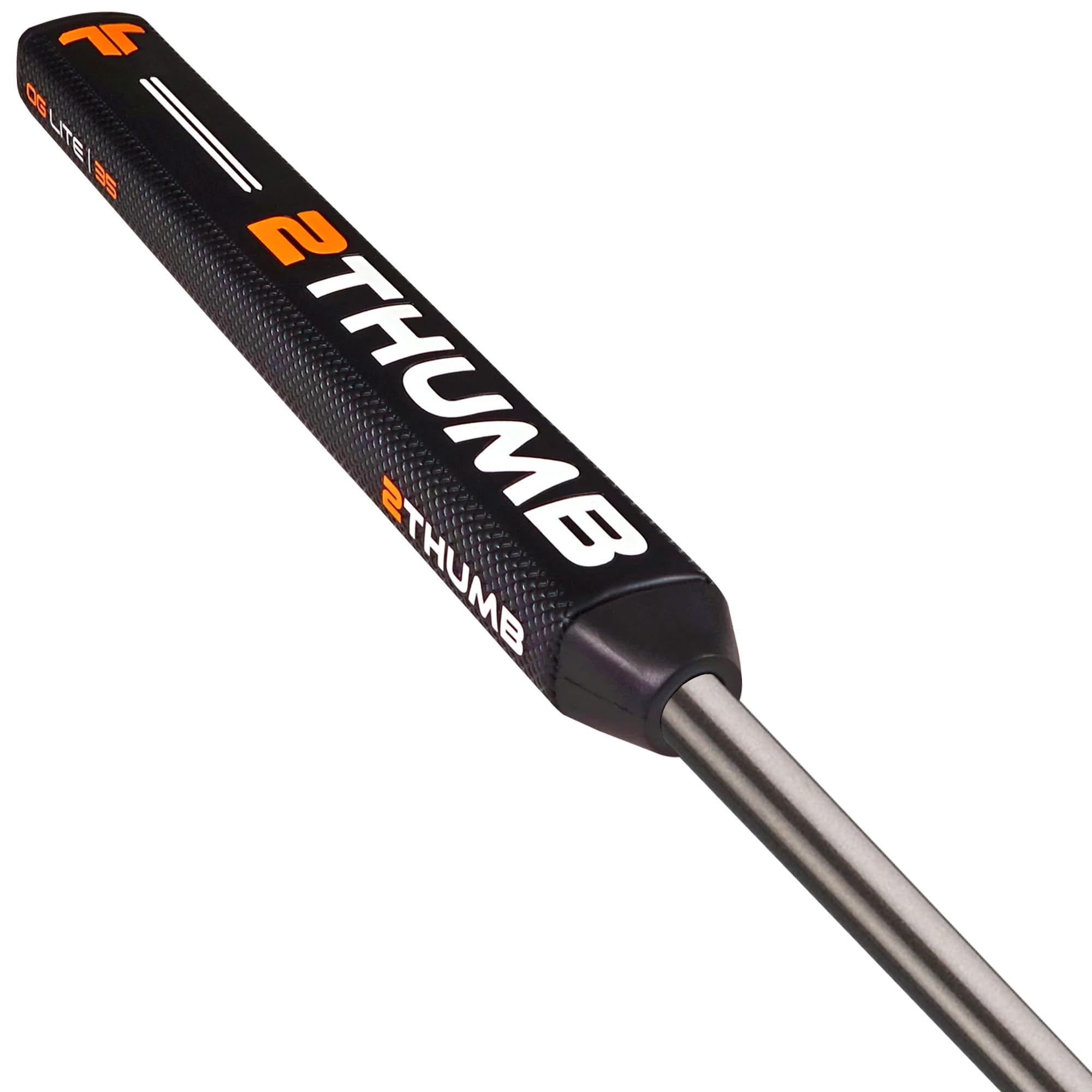 2 Thumb OG Lite 35 Golf Putter Grip | Soft & Flat Surface Control Golf Grips | Lightweight and Comfortable Handling - Black