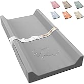 JVEOO Vegan Leather Baby Changing Pad, Waterproof & Wipeable Soft Diaper Changing Mat 32" x 16.6" Comfortable Infant Changing