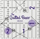 The Quilted Bear Quilting Rulers Transparent Non-Slip 2.5 x 2.5 in