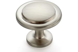 Ravinte 30 Pack Brushed Nickel Cabinet Pulls 1-1/4 inch Kitchen Drawer Pulls Cabinet Door Handles Knobs for Dresser