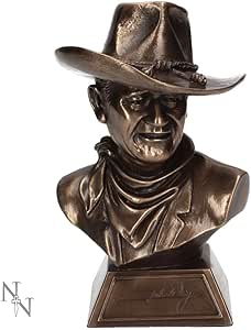 Nemesis Now John Wayne – Figura Decorativa de Busto (18 cm, Resina), Color Bronce