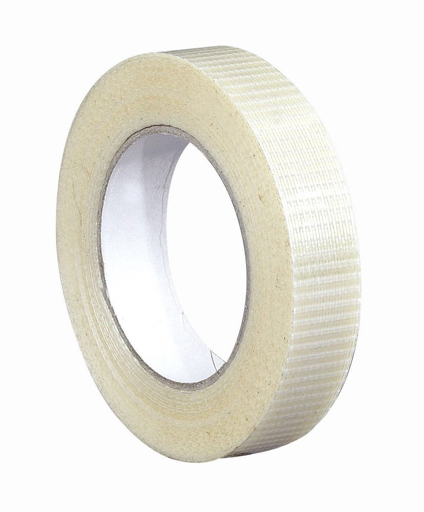 MAX SOLUTIONS Crossweave Filament Tape Reinforced Packing Tape for Boxes & Pallets – Fiberglass Strapping Shipping Tape Heavy Duty Adhesive – 25mm x 50m – Multi Roll Packs (1, 25mm x 50M)