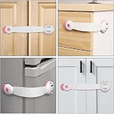 Vicloon Child Safety Cupboard Locks 6 Pcs No Screws 3M Adhesive Pink view 6