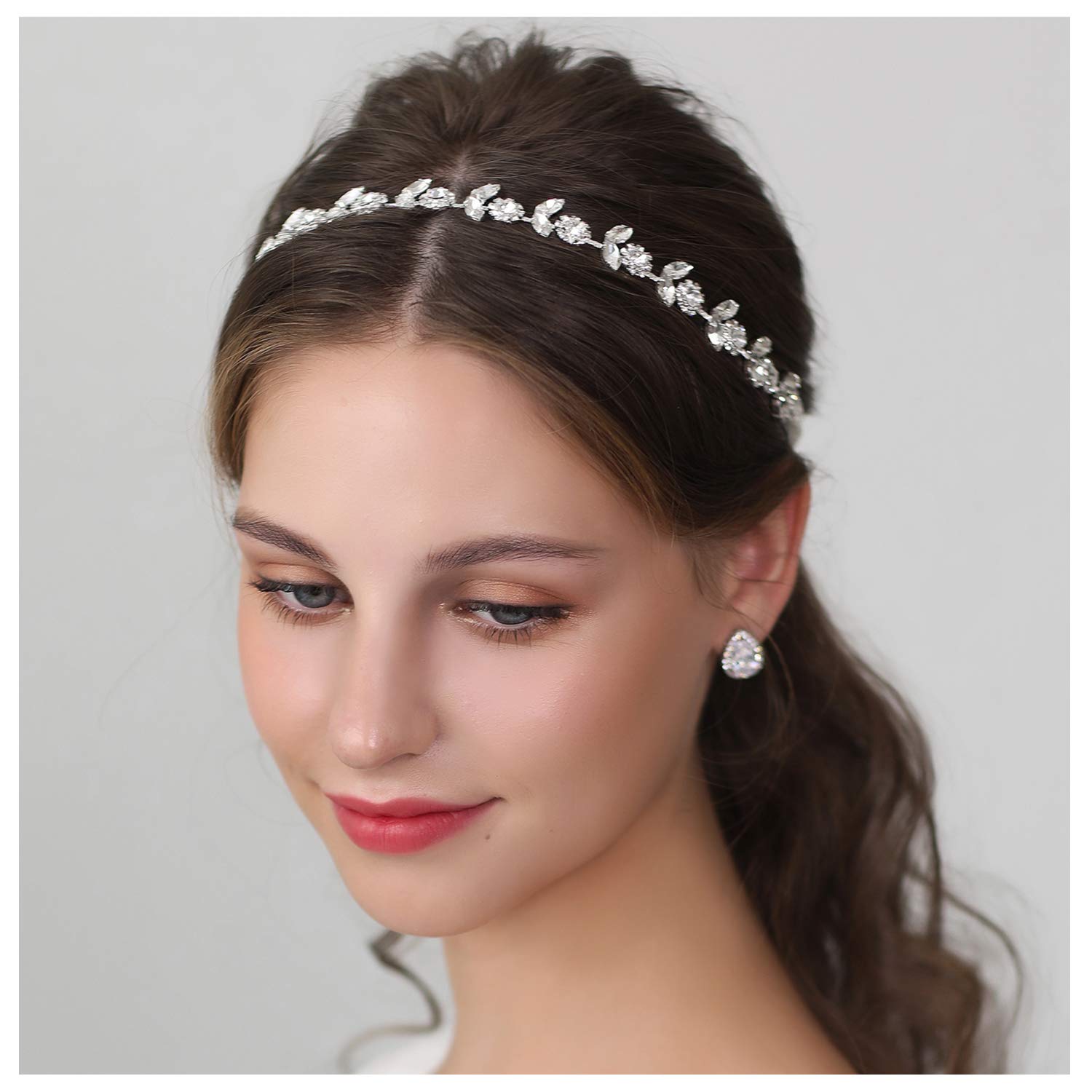 Amazon Com Sweetv Rhinestone Bridal Headpiece Crystal Wedding