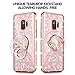 VEGO Galaxy S9 Case Glitter Bling Rhinestone Diamond Case with with Ring Stand Kickstand Rhinestone Bumper for Women Girls Sparkly Luxury Slim Soft Protective Case for Samsung Galaxy S9 (Rose Gold)