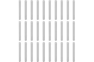 HARFINGTON 50pcs Dowel Pins M2(2mm) x 20mm 304 Stainless Steel Cylindrical Shelf Support Peg Pin Rod Fasten Elements for Meta