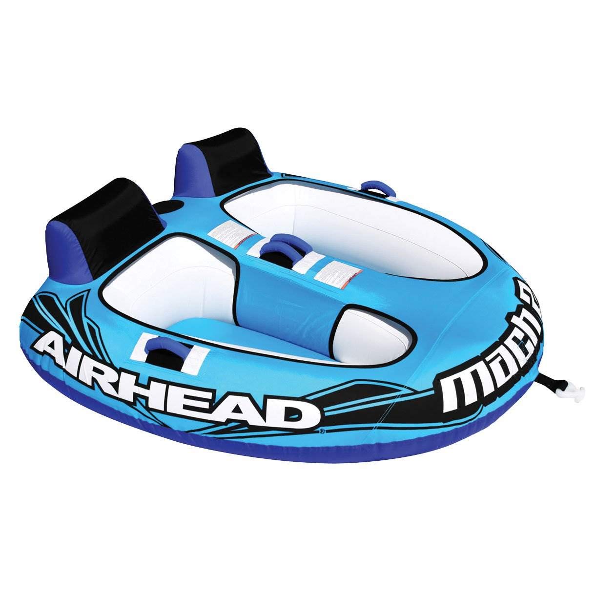 Photo 1 of **STOCK PHOTO FOR REFERENCE ONLY**Airhead Mach 2, 1-2 Rider Towable Tube for Boating, 69"L x 69"W, Blue