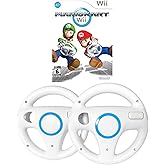 Nintendo Mario Kart Wii with Wii Wheel (Renewed) (2Wheels+Game)