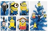 Despicable Me MINIONS Holiday Christmas Ornament Set - Unique Shatterproof Plastic Design