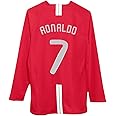Ronaldo #7 Man U Retro Red Long Sleeve 07/08 Soccer Jersey for Men Fan Version