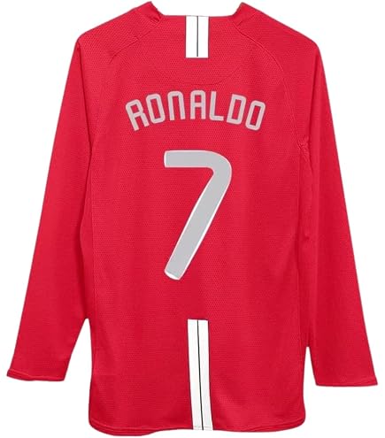 Amazon.com : Ronaldo #7 Man U Long Sleeve Blue 07/08 Soccer Jersey