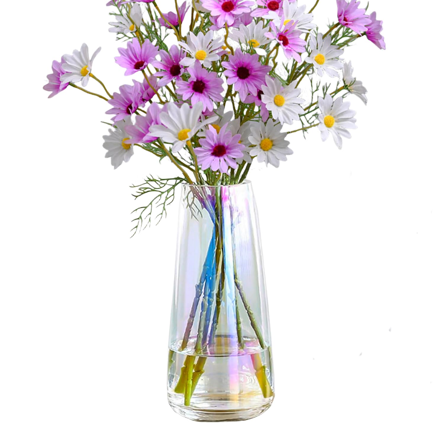 Glass Flower Vase, Thick Glass Centerpieces, Modern Home Decor, Flower Arrangement, Vase for Mother's Day, Wedding, Reception, Housewarming Party, Gifts