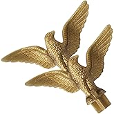 Angoily 2pcs Flagpole Eagle Head USA Flag American Flag Pole Outdoor Decoration Eagle Shape Pole Top Decoration Outdoor Finial Ornament Finial Topper Ornament Head