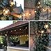 Couah 50FT Globe String Lights, 53 Clear Bulbs Natural Warm G40 End to End Connectable Patio Lights for Backyard Garden Bistro Party Wedding Cafe Hanging Umbrella Indoor Outdoor Lights-Black Wire