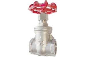 MYWERO 304 Stainless Steel Gate Valve, 1" NPT Stainless Steel Female Threaded Rotary globe valve for water flow switches, fuel water vapor, air switches, for sump pumps and air compressors DN25