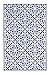 Fab Habitat Outdoor Rug - Waterproof, Fade Resistant, Crease-Free - Premium Recycled Plastic - Spanish Tile Farmhouse - Porch, Deck, Balcony, Laundry Room, Patio - San Juan - Dark Blue - 3 x 5 ft