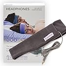 AcousticSheep, LLC SP4GM SleepPhones Classic Headphones | Ultra Thin Speakers in Lightweight & Comfortable Headband | 4 Foot Braided Cable Connects to Audio Devices | Best for Insomnia | Soft Gray - Fleece Fabric- Medium (M) - Fits Most