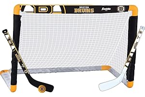 Franklin Sports NHL Mini Hockey Set - Kids Indoor Knee Hockey Goal, Ball, + 2 Stick Combo - Youth Team Indoor Toy Set - Official - Ages 3+