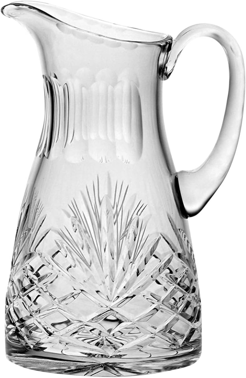 Crystal Pitcher Jug with Handle Handmade