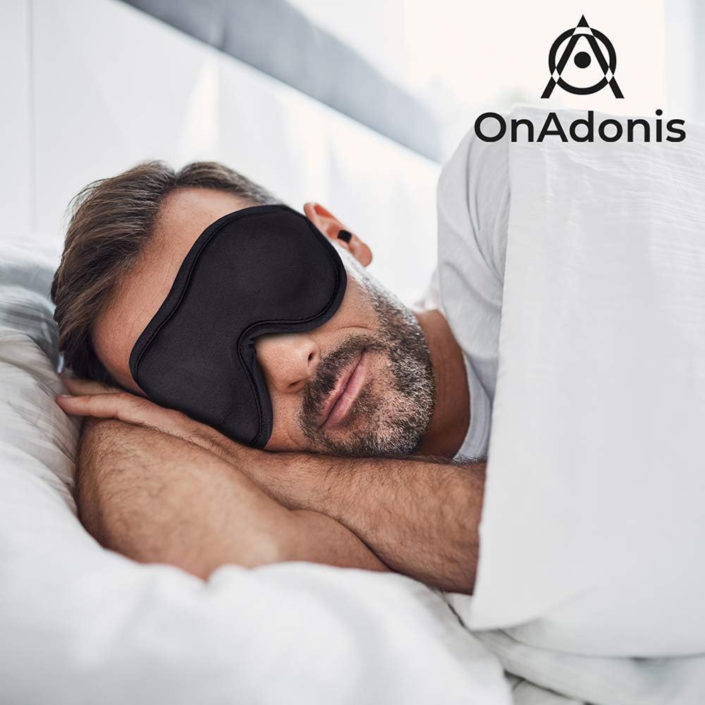 OnAdonis Sleep Mask-Blackout Eye Mask for Sleeping, Quality Comfort 3d Concave No Eyelid Pressure Eye Cover for Men Women Travel Yoga Meditation: Health & Personal Care