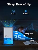 EasyAcc 1200ml Electric Dehumidifier Quiet Auto Shut Off LED Lights White view 5