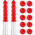 Zonon 35 Pieces Caulk Cap Caulk Saver Finishing Tool Tube Covers Tube Caps for Sealing and Preserving, Red