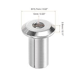 uxcell M8x18mm Hex Socket Head Insert Nut Screw