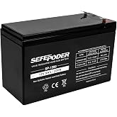 SEFEPODER 12V 9Ah Rechargeable Sealed Lead Acid Battery (F2 Terminals)
