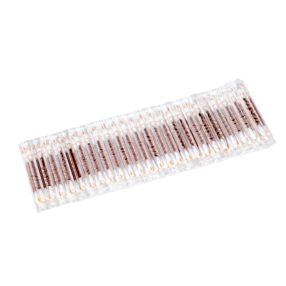 50x Swab Iodine Disinfectant Cotton,Double Head Tattoo Cotton Swabs Versatile Disposable Cotton Swabs, Compact Safe High Absorbent Hygienic Cotton Heads