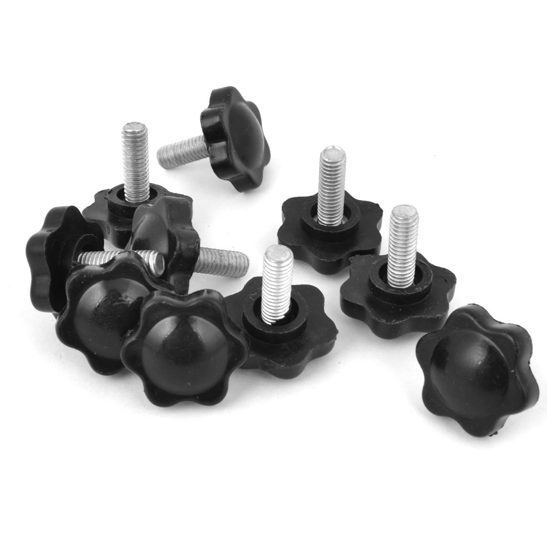 Sourcingmap 10PCS 25mm Star Head Dia Replacement 6mmx15mm Clamping Screw Knob Grip
