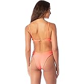 Maaji 3820 Regular Rise Double V Cheeky Cut Bottom Women Swimwear Pink