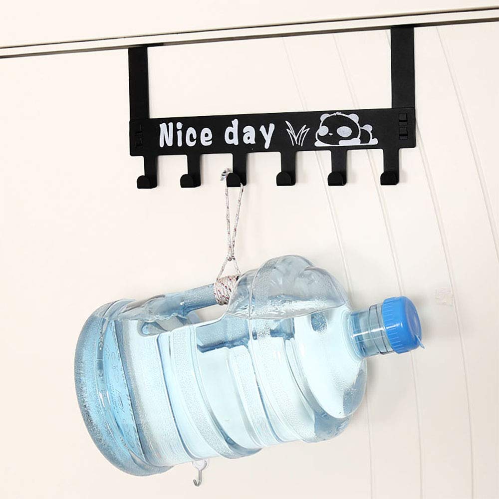 Loofeng Door Hanger Hook, Over The Door 6 Hooks for Bathroom Clothes Towel Hanging