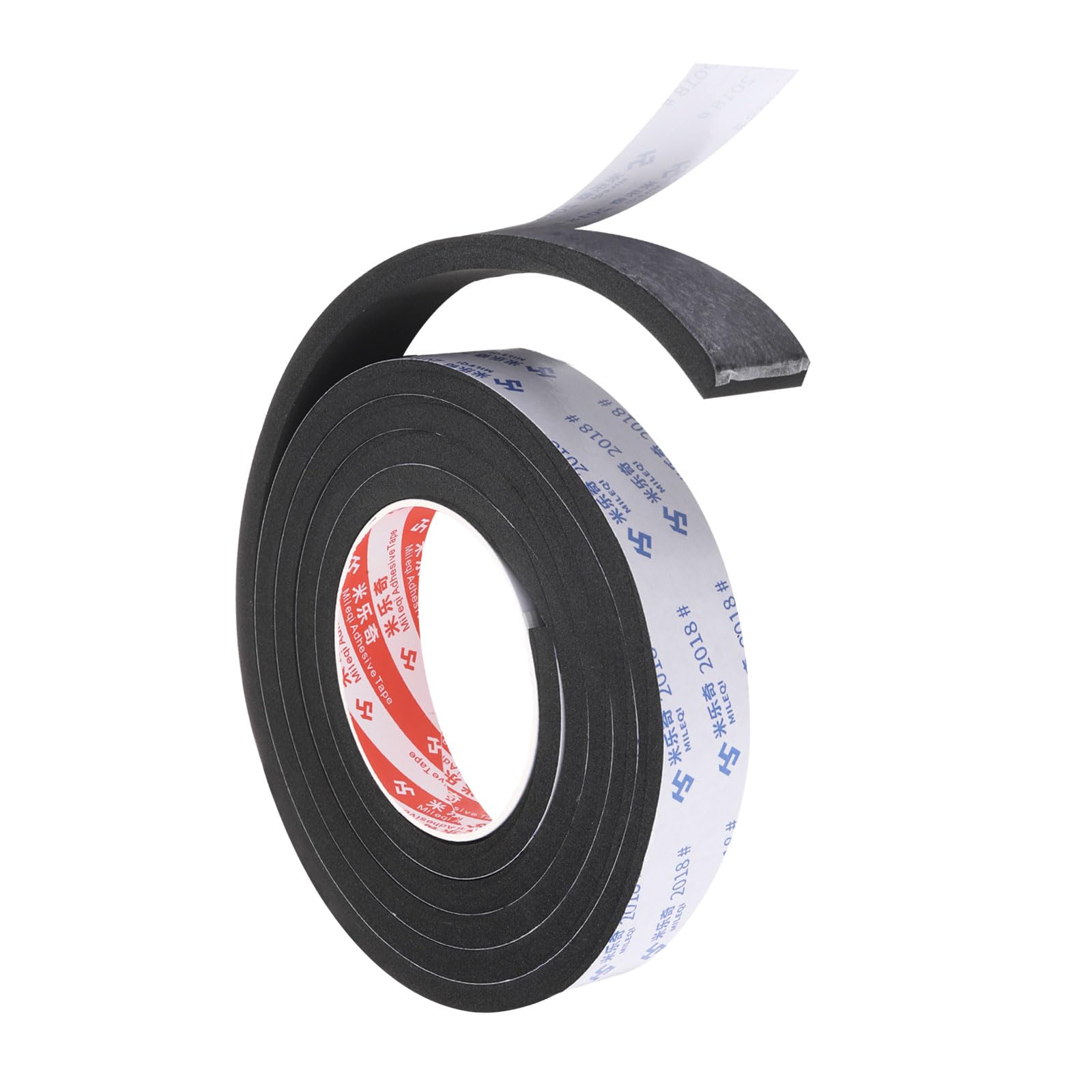 PATIKIL 2m/6.6ft Sealing Foam Tape, 3cm Wide 8mm Thick Single Sided Weather Stripping Door Seal Strip for Window Door Insulation, Black