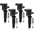 UF621 Ignition Coil & SP530 Double Iridium Spark Plug for L4 Mazda 3, Mazda 6,Tribute/Ford Focus, EcoSport,Transit Connect,Escape/Mercury Mariner Replaces# FD505 DG522 9E5Z12029A DG-507 DG-541 C-1453