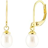 Milla Freshwater Pearl Earrings for Women - Leverback Pearl Drop Earrings