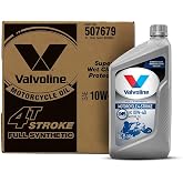 Valvoline 4-Stroke Motorcycle Full Synthetic SAE 10W-40 Motor Oil 1 QT, Case of 6