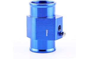 Aluminum Water Temp Adapter, Universal 26mm-40mm Water Temperature Gauge Fitting for Vehicle Radiator Hose & Engine Cooling S