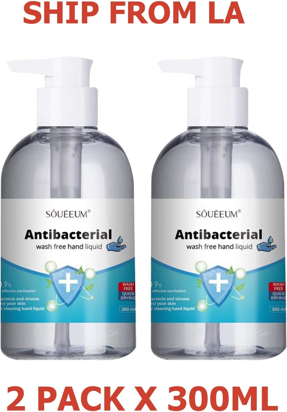 Refreshing Hand Sanitizer Gel,Washless Hand Soap Gel, Super-Large Capacity Household Cleaning Gentle Hydrating Hand Sanitizer Soothing Gel,Non-irritating,Pump Bottle (2 PACK 500ML) (2PACK 500ML)