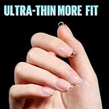 TOMICCA Coffin Short Nail Tips 192Pcs 12 Sizes Half Matte Full Cover Clear view 2